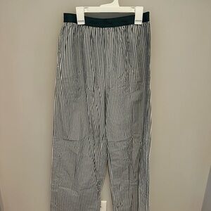 Striped green and White pink pajama / lounge  Pants size small